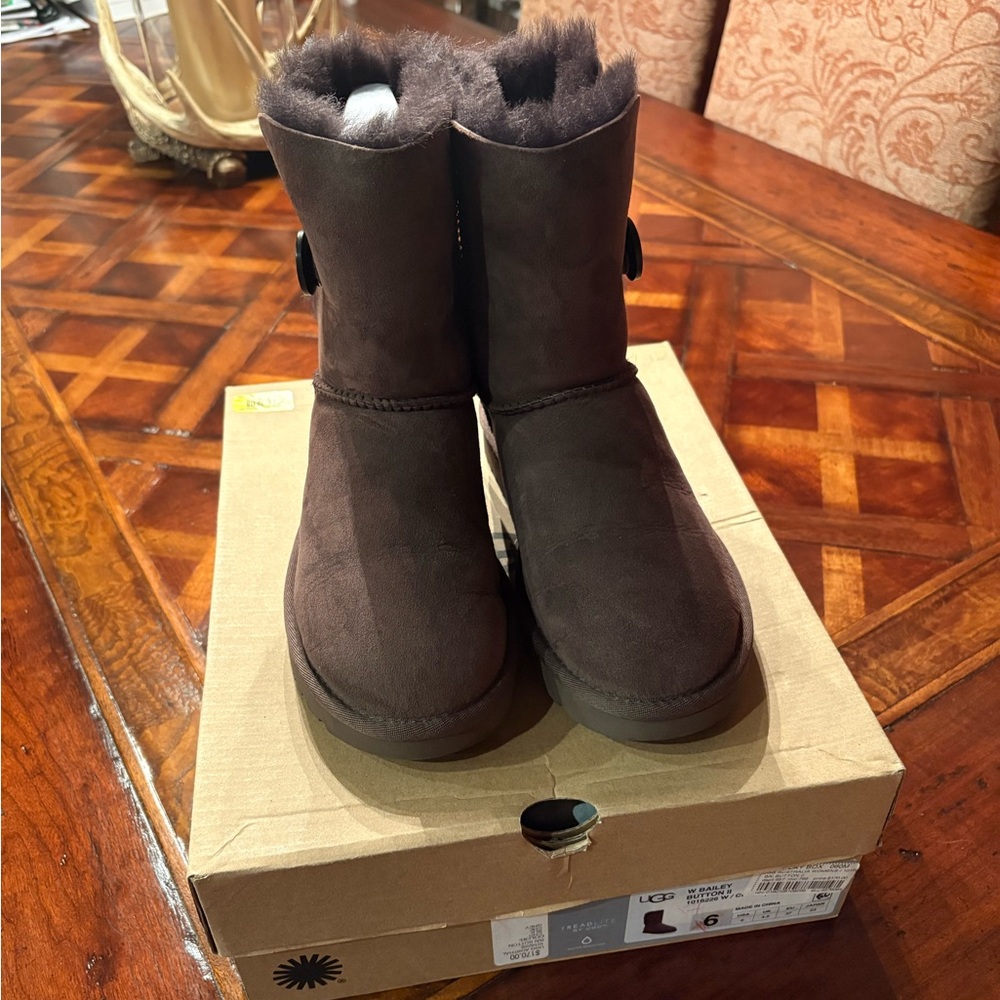 UGG Dark Brown Sheepskin Boots